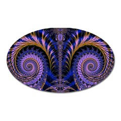 Abstract Fractal Pattern Artwork Oval Magnet by Sudhe