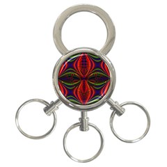 Abstract Art Fractal 3-ring Key Chain by Sudhe