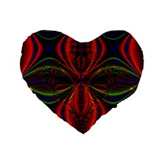 Abstract Art Fractal Standard 16  Premium Heart Shape Cushions