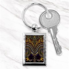 Abstract Fractal Pattern Artwork Key Chain (rectangle) by Sudhe