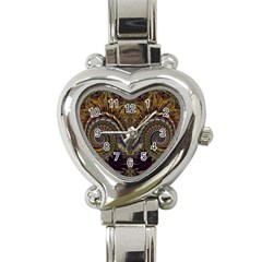 Abstract Fractal Pattern Artwork Heart Italian Charm Watch