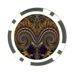 Abstract Fractal Pattern Artwork Poker Chip Card Guard (10 Pack) by Sudhe