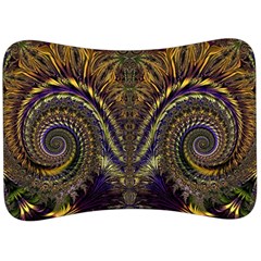 Abstract Fractal Pattern Artwork Velour Seat Head Rest Cushion by Sudhe