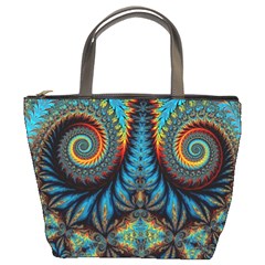 Abstract Art Fractal Creative Bucket Bag by Sudhe