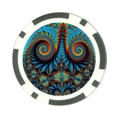 Abstract Art Fractal Creative Poker Chip Card Guard (10 Pack) by Sudhe