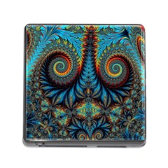 Abstract Art Fractal Creative Memory Card Reader (square 5 Slot)