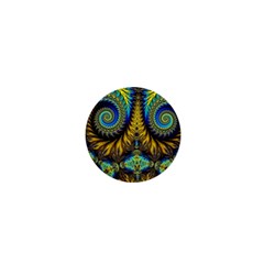 Abstract Art Fractal Creative 1  Mini Buttons by Sudhe