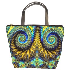 Abstract Art Fractal Creative Bucket Bag by Sudhe