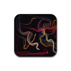 Abstract Smoke                      Rubber Square Coaster (4 Pack by LalyLauraFLM