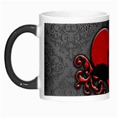 In Love, Wonderful Black And White Swan On A Heart Morph Mugs by FantasyWorld7