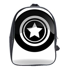 Star Black Button School Bag (xl) by Pakrebo