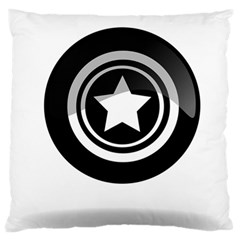 Star Black Button Standard Flano Cushion Case (two Sides) by Pakrebo