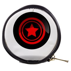 Star Black Red Button  Mini Makeup Bag by Pakrebo