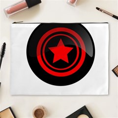 Star Black Red Button  Cosmetic Bag (xl) by Pakrebo