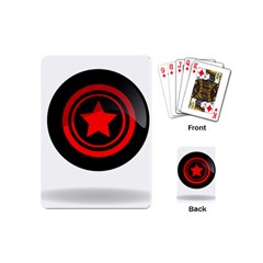 Star Black Red Button  Playing Cards Single Design (mini) by Pakrebo