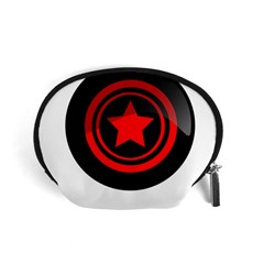 Star Black Red Button  Accessory Pouch (small) by Pakrebo