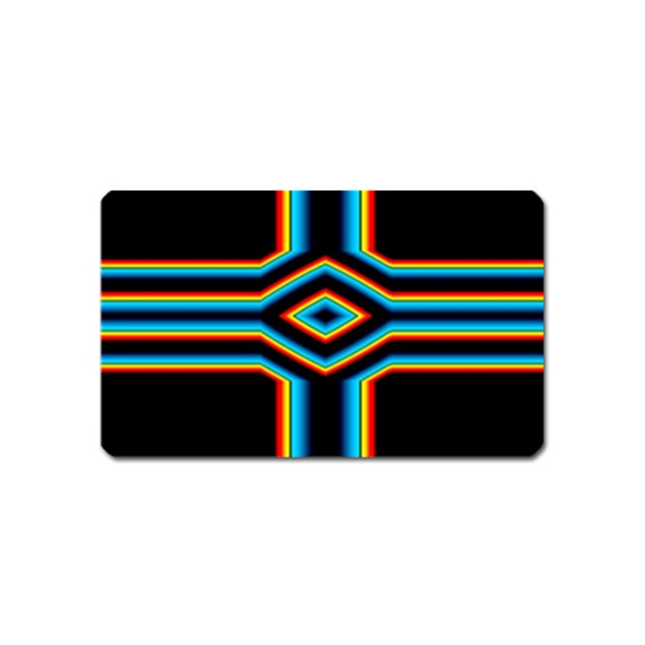 Cross Abstract Neon Magnet (Name Card)