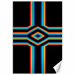 Cross Abstract Neon Canvas 12  X 18  by Pakrebo