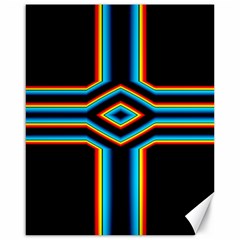 Cross Abstract Neon Canvas 16  X 20  by Pakrebo