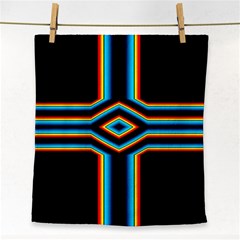 Cross Abstract Neon Face Towel by Pakrebo