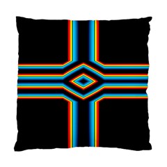 Cross Abstract Neon Standard Cushion Case (one Side) by Pakrebo