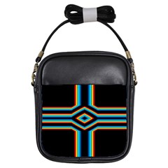 Cross Abstract Neon Girls Sling Bag by Pakrebo