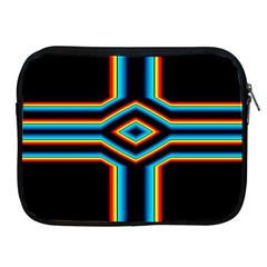 Cross Abstract Neon Apple Ipad 2/3/4 Zipper Cases by Pakrebo