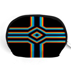 Cross Abstract Neon Accessory Pouch (medium) by Pakrebo