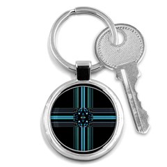 Cross Art Fractal Key Chain (round) by Pakrebo