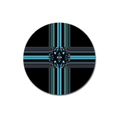 Cross Art Fractal Magnet 3  (round) by Pakrebo