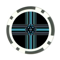 Cross Art Fractal Poker Chip Card Guard by Pakrebo