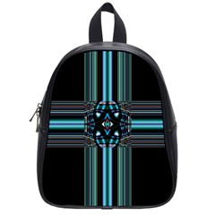 Cross Art Fractal School Bag (small)