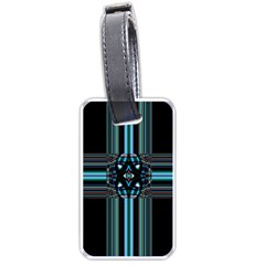 Cross Art Fractal Luggage Tag (one Side) by Pakrebo