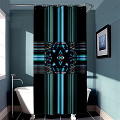 Cross Art Fractal Shower Curtain 36  X 72  (stall)  by Pakrebo