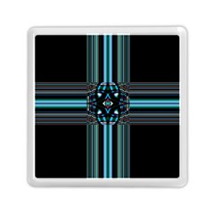 Cross Art Fractal Memory Card Reader (square) by Pakrebo