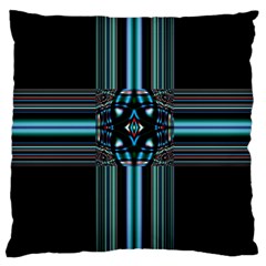 Cross Art Fractal Large Cushion Case (two Sides) by Pakrebo