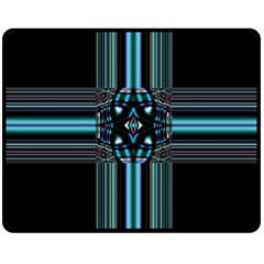 Cross Art Fractal Double Sided Fleece Blanket (medium)  by Pakrebo