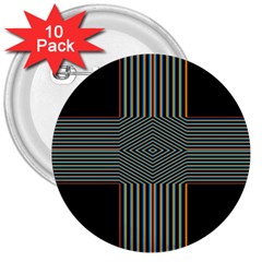 Cross Abstract 3  Buttons (10 Pack)  by Pakrebo