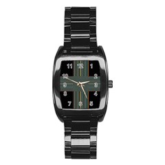 Cross Abstract Stainless Steel Barrel Watch by Pakrebo