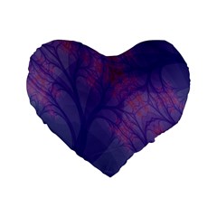 Art Fractal Artwork Creative Standard 16  Premium Heart Shape Cushions by Pakrebo