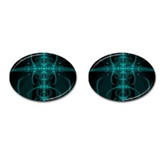 Abstract Art Design Digital Cufflinks (oval) by Pakrebo