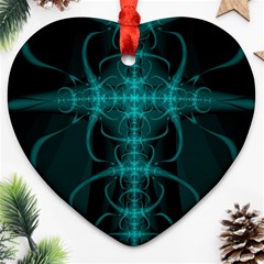 Abstract Art Design Digital Heart Ornament (two Sides) by Pakrebo