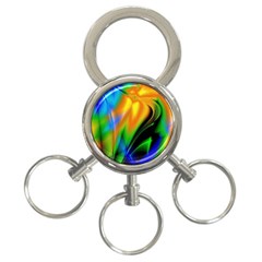 Color Concept Design Colorful Color 3-ring Key Chain