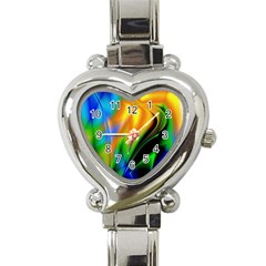 Color Concept Design Colorful Color Heart Italian Charm Watch by Pakrebo