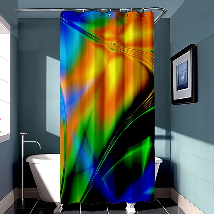 Color Concept Design Colorful Color Shower Curtain 36  x 72  (Stall) 