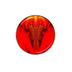 Digital Arts Fractals Futuristic Red Yellow Black Hat Clip Ball Marker