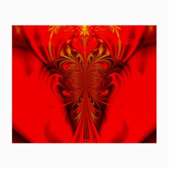 Digital Arts Fractals Futuristic Red Yellow Black Small Glasses Cloth