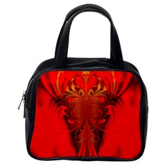 Digital Arts Fractals Futuristic Red Yellow Black Classic Handbag (one Side) by Pakrebo