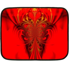 Digital Arts Fractals Futuristic Red Yellow Black Fleece Blanket (mini) by Pakrebo