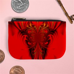 Digital Arts Fractals Futuristic Red Yellow Black Mini Coin Purse by Pakrebo